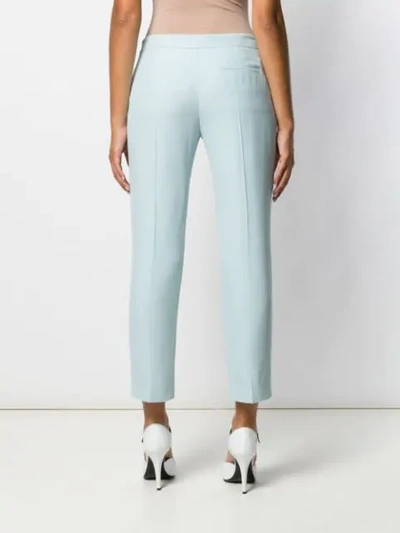 ALEXANDER MCQUEEN CROPPED TAILORED TROUSERS - 蓝色