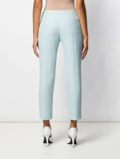 Alexander Mcqueen Tailored Wool-blend Trousers In Blue