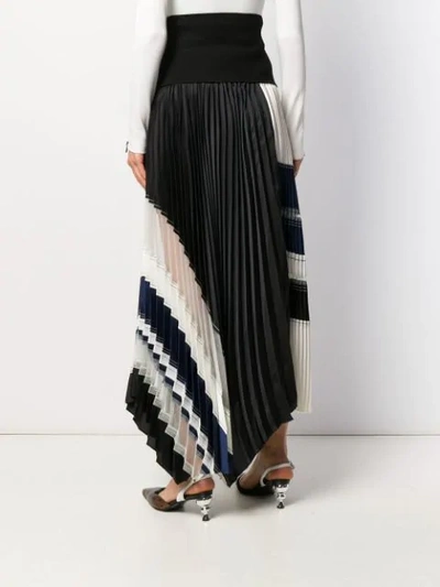 Shop 3.1 Phillip Lim / フィリップ リム Knitted Waistband Pleated Skirt In Blk-navy