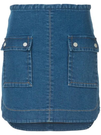 Shop Manning Cartell Major Key Denim Skirt - Blue