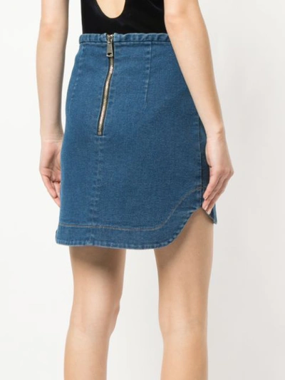 Shop Manning Cartell Major Key Denim Skirt - Blue