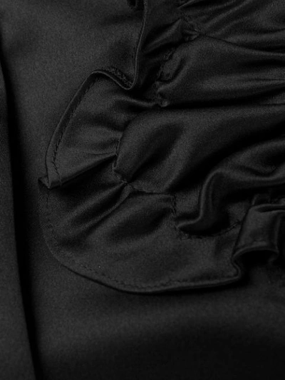 Shop Simone Rocha Ruffled Patch Wide-legged Cropped Trousers In Black