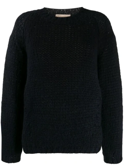 Shop Vanessa Bruno Cable Knit Jumper In Blue