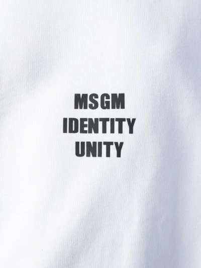 Shop Msgm Logo Print Sweatshirt - White