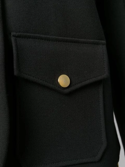 Shop Chloé Back Button Detail Jacket In Black