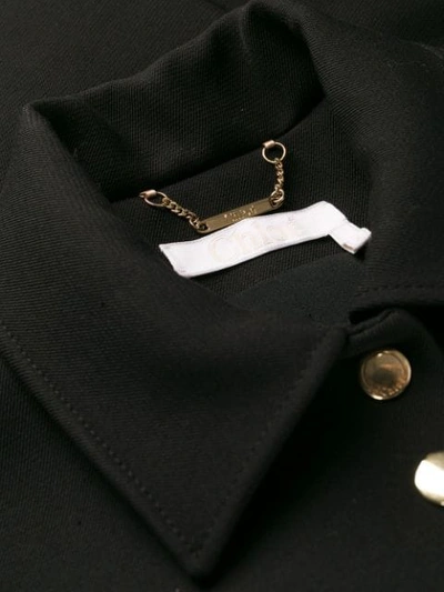 Shop Chloé Back Button Detail Jacket In Black