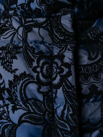 ETRO 巴洛克风丝绒绗缝夹克 - 蓝色