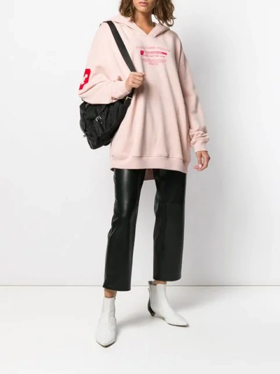 Shop Givenchy Studio Print Hoodie In Pink