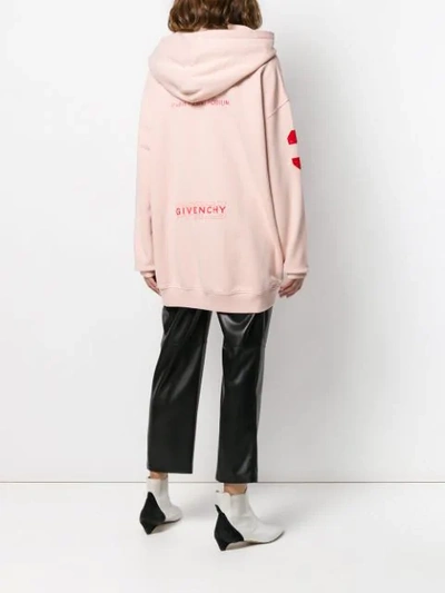 Shop Givenchy Studio Print Hoodie In Pink