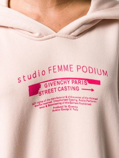 Shop Givenchy Studio Print Hoodie In Pink