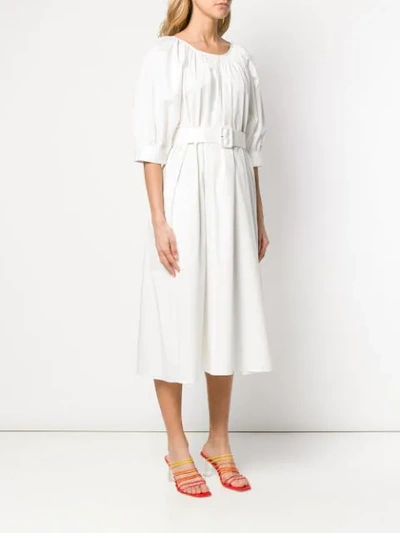 Shop Joseph Ruched Prairie Style Dress In White