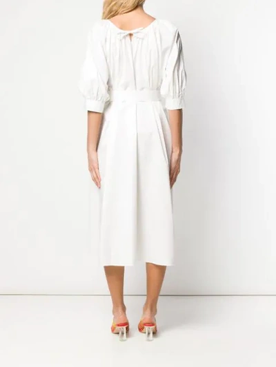 Shop Joseph Ruched Prairie Style Dress In White