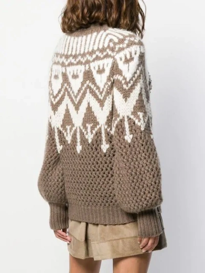 Shop Brunello Cucinelli Embellished Chunky Knit Sweater In Ca330