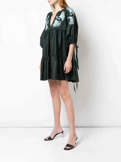 Shop Cynthia Rowley 'penelope' Kleid Mit Stickerei In Black