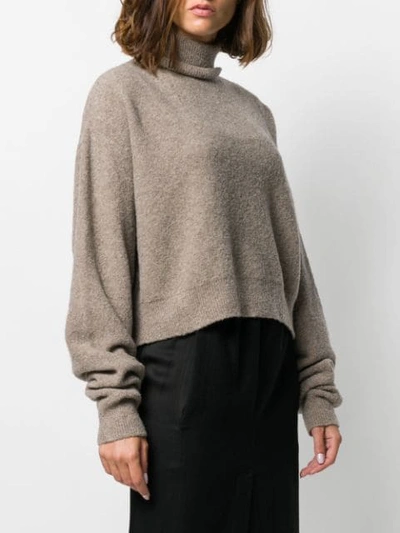 Shop Andrea Ya'aqov Plain Turtleneck Jumper In Neutrals