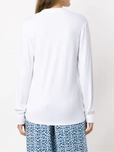 Shop Tufi Duek Long Sleeved Top - White