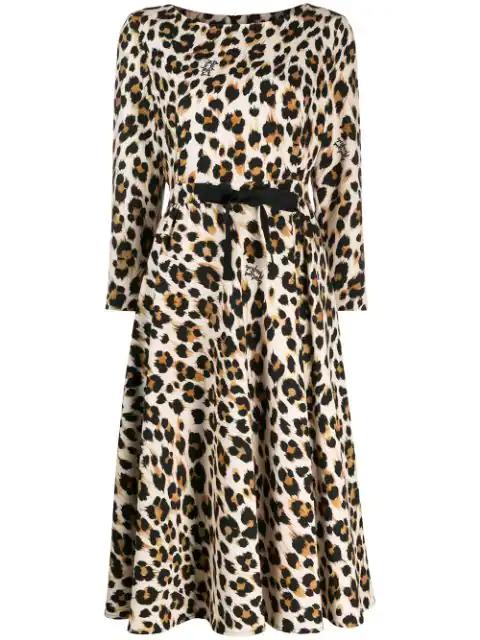 moschino leopard print dress