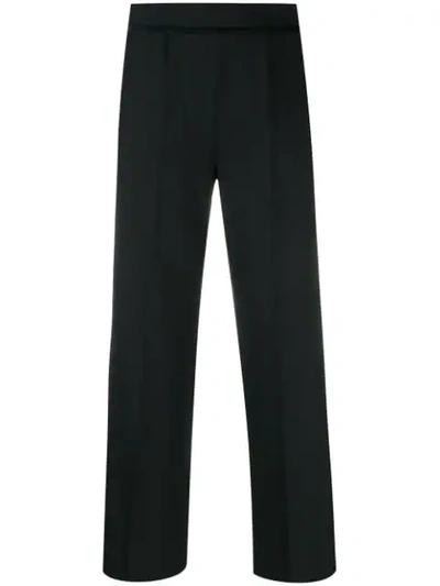 Shop Piazza Sempione High-waisted Wide-leg Trousers In Black