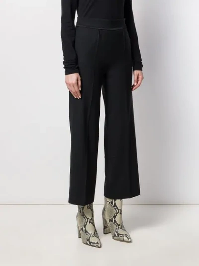 Shop Piazza Sempione High-waisted Wide-leg Trousers In Black