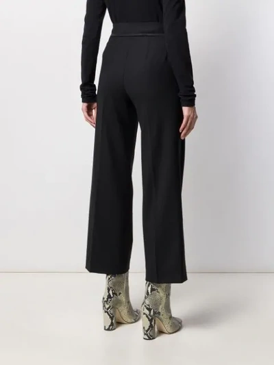 Shop Piazza Sempione High-waisted Wide-leg Trousers In Black