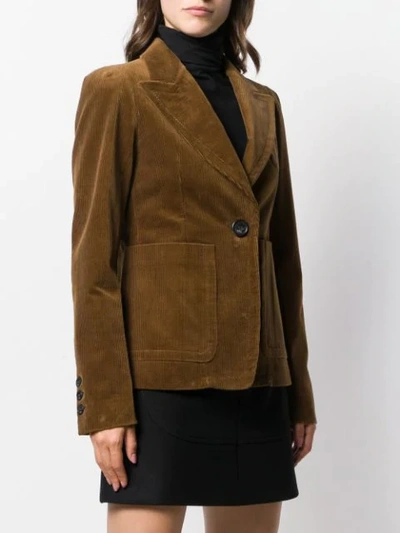 Shop N°21 Corduroy Blazer Jacket In Brown