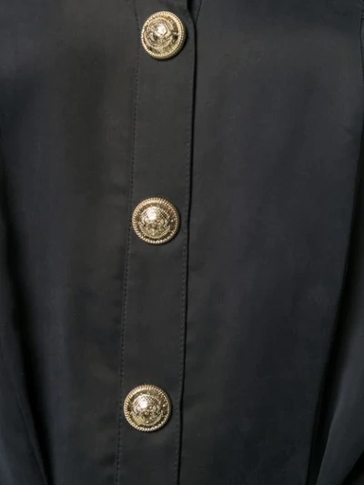 Shop Balmain Off-the-shoulder Dress In Black