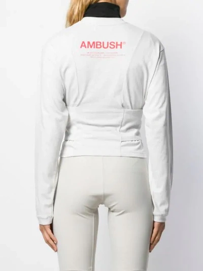 Shop Ambush Corset Waistband Sweater In Grey