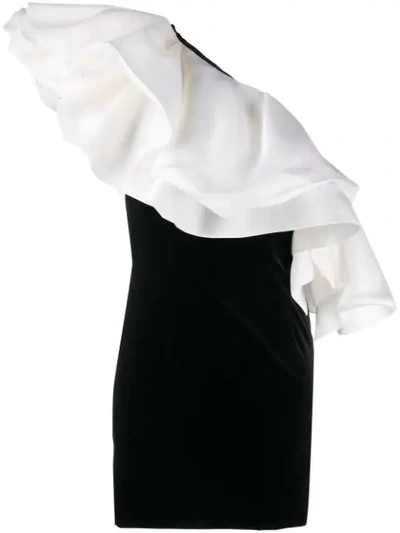 Shop Alexandre Vauthier Velvet Mini Dress In Black