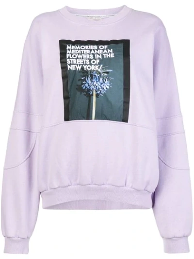 Shop Each X Other Front Printed Loose Sweatshirt In Pink
