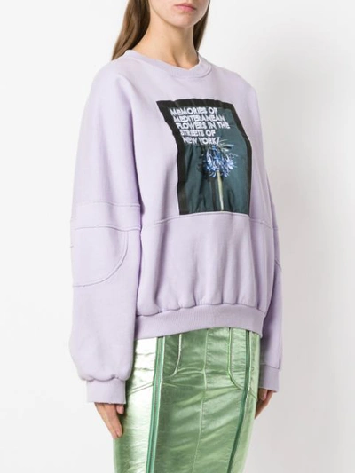 Shop Each X Other Front Printed Loose Sweatshirt In Pink