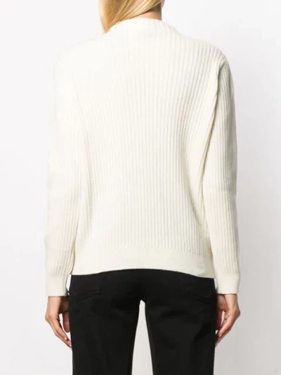 Shop Apc Ribbed-knit Jumper In White