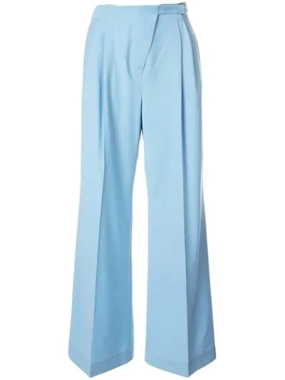 Shop Anna October Yalta Tailored Trousers In Blue