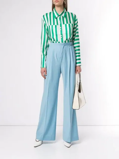 Shop Anna October Yalta Tailored Trousers In Blue