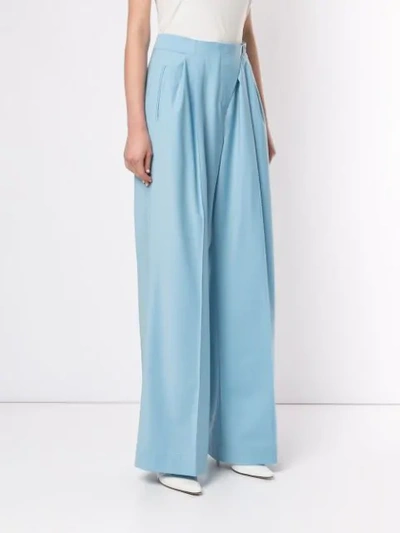 Shop Anna October Yalta Tailored Trousers In Blue