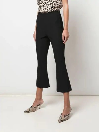 Shop A.l.c Cropped Flared Trousers In Black