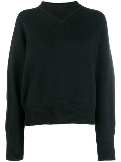Shop Isabel Marant Étoile Karl Double Knit Sweater In 01bk Black