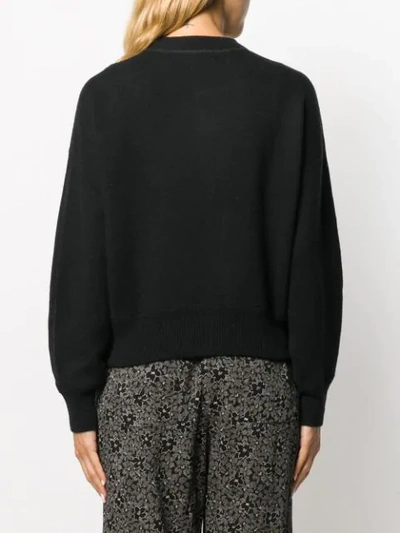 Shop Isabel Marant Étoile Karl Double Knit Sweater In 01bk Black