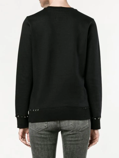 Shop Valentino Black Rockstud Sweatshirt