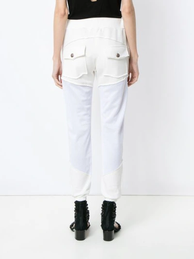 Shop Andrea Bogosian Panelled Jogging Trousers In White