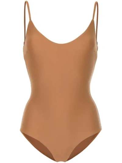 Shop Matteau The Scoop Maillot In Brown