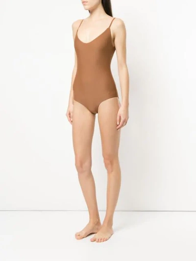 Shop Matteau The Scoop Maillot In Brown