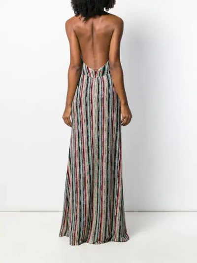 Shop Missoni Halterneck Maxi Dress In Blue