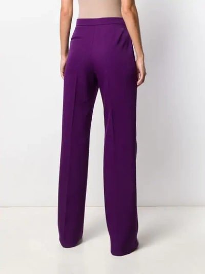 Shop Rochas High-rise Palazzo Trousers In Purple