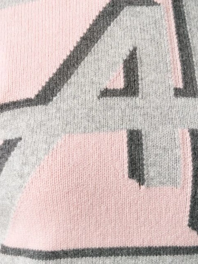 Shop Alberta Ferretti Logo Print Knitted Sweater In Pink