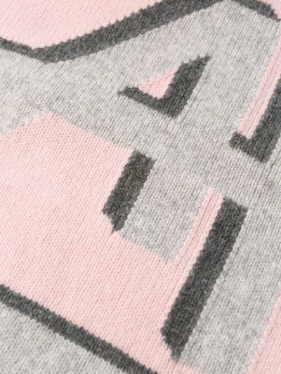 Shop Alberta Ferretti Logo Print Knitted Sweater In Pink