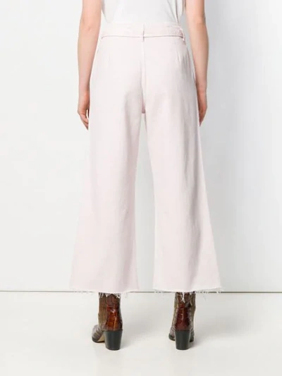 Shop J Brand Belted Wide-leg Jeans In Pink