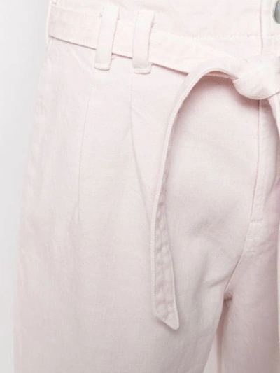 Shop J Brand Belted Wide-leg Jeans In Pink