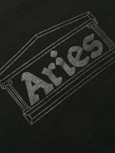 Shop Aries Mock Neck Sweatshirt In 003 Black
