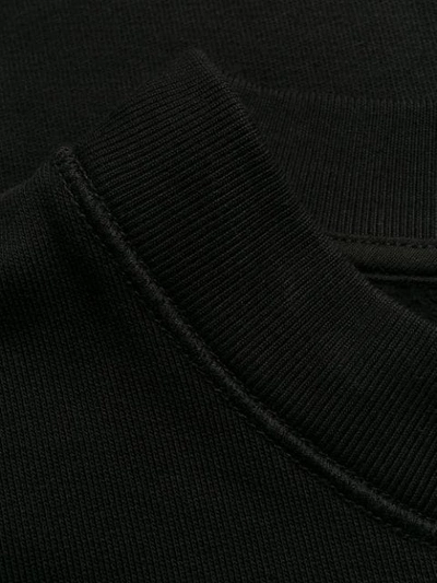 Shop Aries Mock Neck Sweatshirt In 003 Black