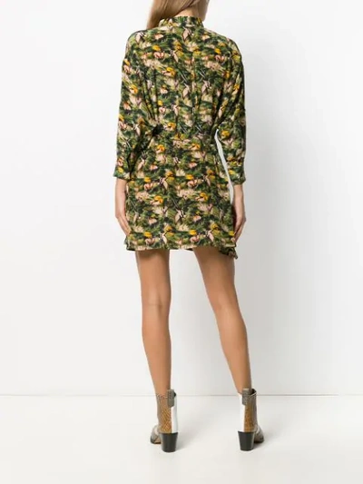 Shop Chufy Printed Shirt Dress In Green